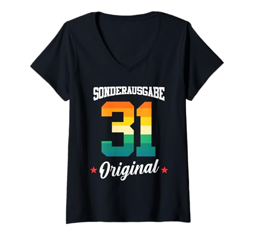 Damen 31 Geburtstag T-Shirt mit V-Ausschnitt Damen 31 Geburtstag T-Shirt mit V-Ausschnitt von Sonderausgabe Geburtstag 31