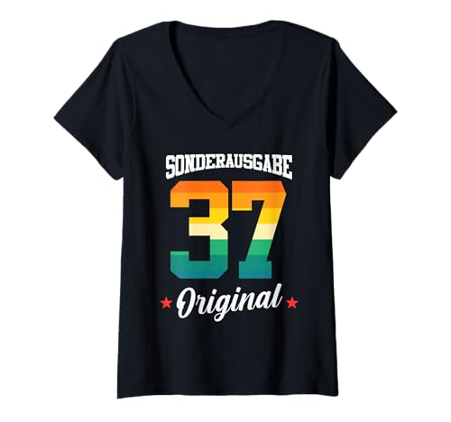 Damen 37 Geburtstag T-Shirt mit V-Ausschnitt Damen 37 Geburtstag T-Shirt mit V-Ausschnitt von Sonderausgabe Geburtstag 37