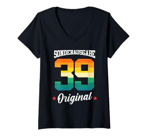 Damen 39 Geburtstag T-Shirt mit V-Ausschnitt Damen 39 Geburtstag T-Shirt mit V-Ausschnitt von Sonderausgabe Geburtstag 39