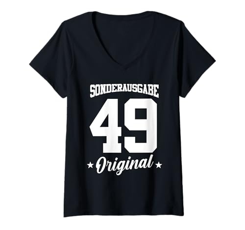 Damen 49 Geburtstag T-Shirt mit V-Ausschnitt Damen 49 Geburtstag T-Shirt mit V-Ausschnitt von Sonderausgabe Geburtstag 49