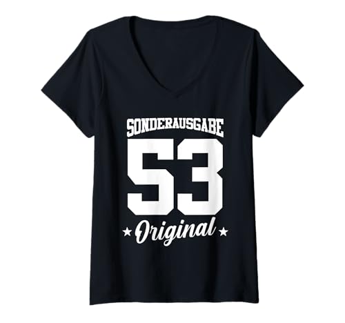 Damen 53 Geburtstag T-Shirt mit V-Ausschnitt Damen 53 Geburtstag T-Shirt mit V-Ausschnitt von Sonderausgabe Geburtstag 53