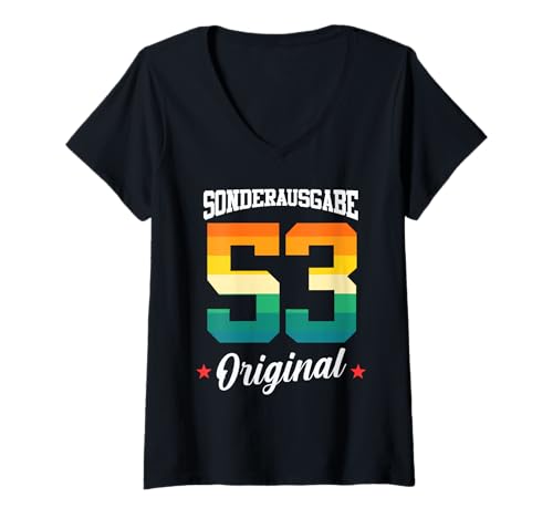 Damen 53 Geburtstag T-Shirt mit V-Ausschnitt Damen 53 Geburtstag T-Shirt mit V-Ausschnitt von Sonderausgabe Geburtstag 53