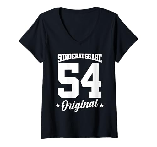 Damen 54 Geburtstag T-Shirt mit V-Ausschnitt Damen 54 Geburtstag T-Shirt mit V-Ausschnitt von Sonderausgabe Geburtstag 54