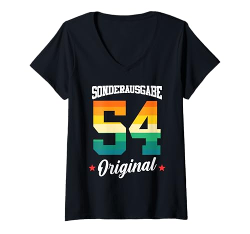Damen 54 Geburtstag T-Shirt mit V-Ausschnitt Damen 54 Geburtstag T-Shirt mit V-Ausschnitt von Sonderausgabe Geburtstag 54