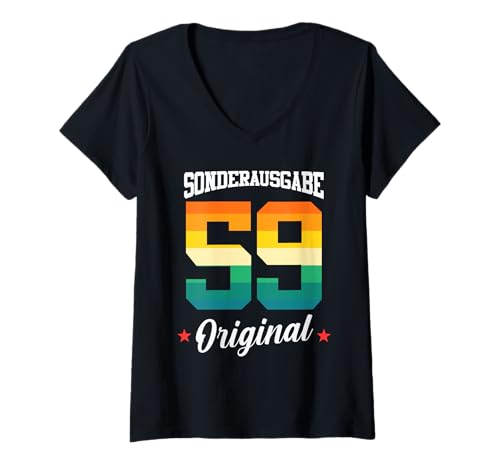 Damen 59 Geburtstag T-Shirt mit V-Ausschnitt Damen 59 Geburtstag T-Shirt mit V-Ausschnitt von Sonderausgabe Geburtstag 59