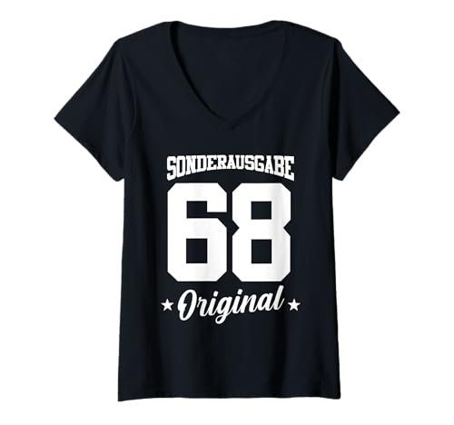 Damen 68 Geburtstag T-Shirt mit V-Ausschnitt Damen 68 Geburtstag T-Shirt mit V-Ausschnitt von Sonderausgabe Geburtstag 68