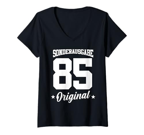 Damen 85 Geburtstag T-Shirt mit V-Ausschnitt Damen 85 Geburtstag T-Shirt mit V-Ausschnitt von Sonderausgabe Geburtstag 85
