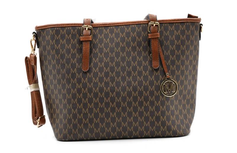 Sonderpostendiscount Handtasche Damenhandtasche Shopper verschiedene Farben Braun-Schwarz-Grau 80203 von Sonderpostendiscount