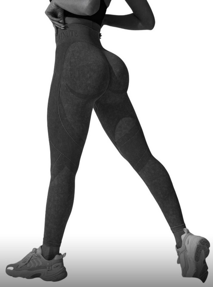 Sonderpostendiscount Highwaist Leggings Damen high Waist Push UP Legging Antrazit Modell SX 2447 von Sonderpostendiscount