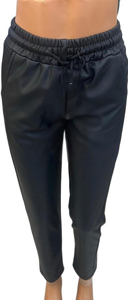 Sonderpostendiscount Leggings Damen Legging Schwarz mit Kordelzug und Taschen Modell PU22 von Sonderpostendiscount