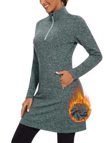 Soneven Sweatkleid Damen Pullover Kleid Sweatshirt Damen Longpullover Pulli Herbst Winter Kleider S-Grün S Soneven Sweatkleid Damen Pullover Kleid Sweatshirt Damen Longpullover Pulli Herbst Winter Kleider S-Grün S von Soneven
