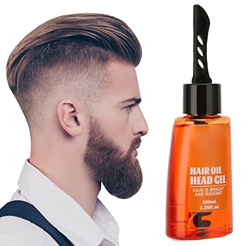 Sonew 100ml Haarstyling Gel, Extrem starker Halt, Wet Head Haarcreme mit Kamm Haarspray Haar-Styling Creme für Männer von Sonew