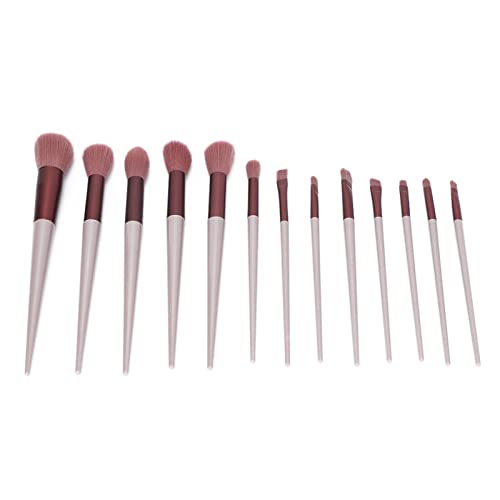 Sonew 13-teiliges Komplettes Make-up-Pinsel-Set, Lidschatten-Puder-Rouge-Pinsel-Kosmetikpinsel-Set, Lidschatten-Make-up-Pinsel-Set mit Weichen Synthetischen Haaren(Rosa) von Sonew