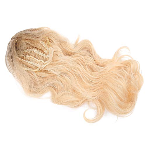 26,8 Zoll Lange Lockige Gewellte Perücken Nehmen Simulierte Kopfhaut-Rosennetz-Designs an, Gradient Gold Fake Hair für Frauen, Synthetische Hochtemperaturperücken, Modisch und von Sonew