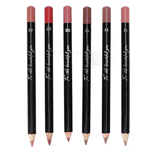 Sonew 6 Stück Matt Lipliner Set, Professioneller Langanhaltender Wasserdichter Lippenstift, Pigmentierte Kosmetik für Frauen,(03 einstellen) von Sonew