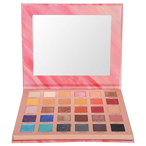 30 Farben Lidschatten Glasierte Matte Lidschattenplatte, Schimmernde Make-up-Palette Hochpigmentiertes Buntes Pulver, Langlebiges Kosmetisches Augenwerkzeug von Sonew