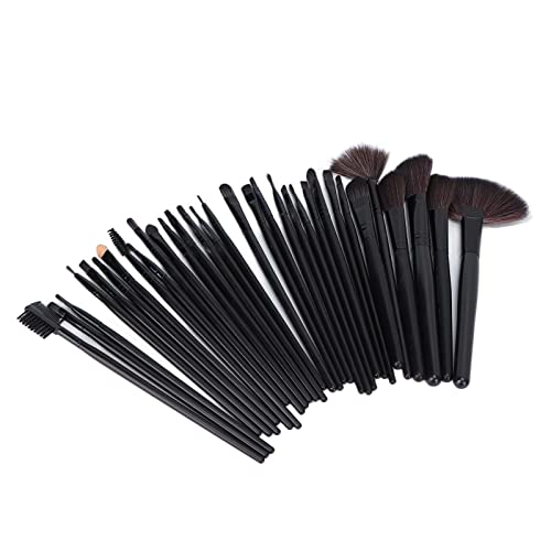 Sonew 32-teiliges Komplettes Make-up-Pinsel-Set, Gesichtspuderpinsel, Lidschattenpinsel, Schönheitswerkzeug, Schwarz, Mischpinsel, Gesichtspuder, Rouge, Concealer, Lidschatten, Make-up-Pinsel-Kit von Sonew