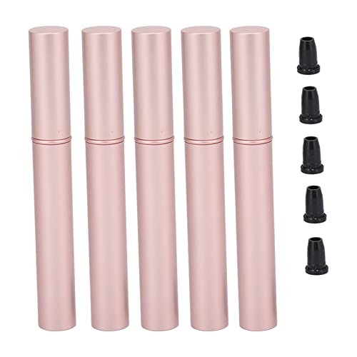 Sonew 5 Stück 4 ml Leere Eyeliner Tuben, Aluminium Metall tragbare Wimpernwachstums Flüssigkeitsflasche, Nachfüllbarer Behälter für Schönheits Make up von Sonew