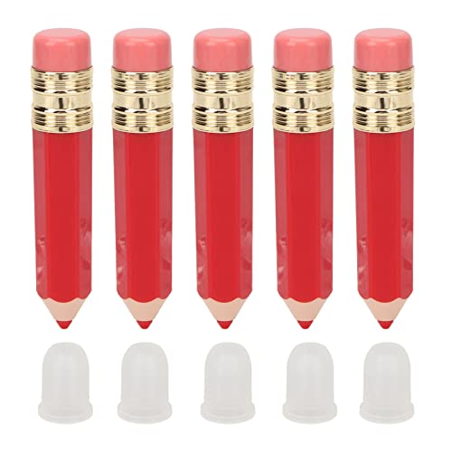 5 Stück Leere Lip Glaze Tube, Lip Gloss Tube, 5 Ml DIY Tragbare Leere Lip Glaze Tube, mit Auslaufsicherer Abdeckung, für DIY Lippenkosmetik, Rot von Sonew