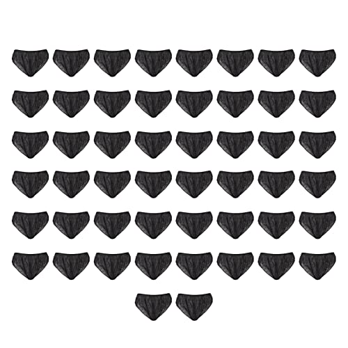 50 Stück Schwarze Einwegunterwäsche, Schwarzes Höschen in Einheitsgröße für Männer Im Freien, Reisen, Krankenhaus und Hotel von Sonew