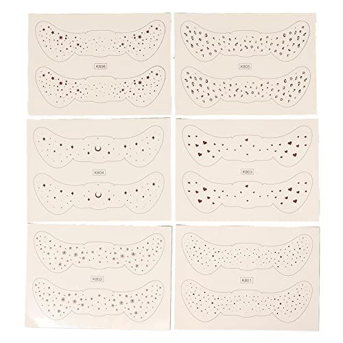 6 BöGen Fake Freckles Patch, Wasserdichter, Geruchloser, TemporäRer Sommersprossen-Aufkleber, SchöNe, Langlebige Gesicht, Sommersprossen, Tattoo-Patches, Make-Up-ZubehöR FüR Frauen von Sonew