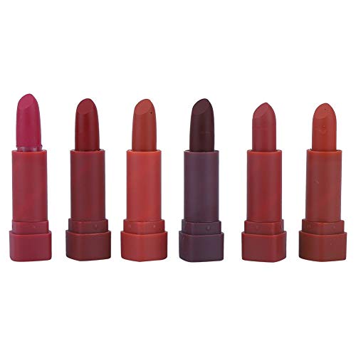 6 Farben / Set Mattee Lipstick Langlebiges wasserdichtes natürliches Rosenduft-Lippen-Kosmetik-Make-up-Tool für Mädchen und Frauen von Sonew