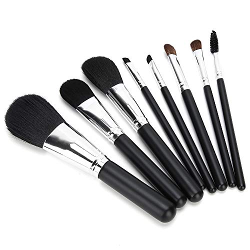 8 Stück Make-up Pinsel Set Holzgriff Nylon Haar Weiche Make-up Pinsel Set Gesicht und Augen Kosmetik Pinsel für Puder, Concealer, Rouge, Highlight, Augenbrauen und Lidschatten von Sonew