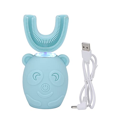 Sonew Elektrische U-förmige Zahnbürste, USB-Aufladung 360 ° Reinigung Kinder-Mundpflege-Zahnbürste IPX7 Wasserdicht von Sonew