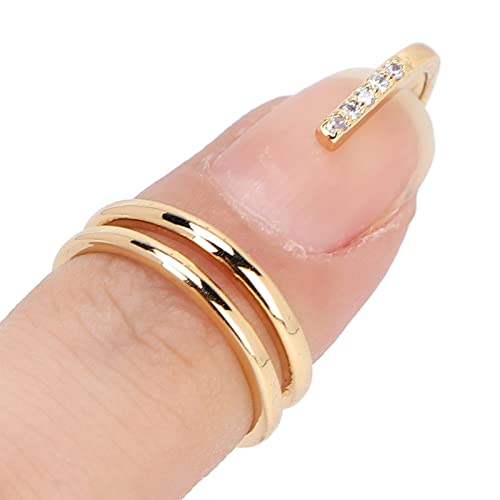 Fingernagel-Öffnungsring, Mode-Fingerspitzen-Schmuck-Nagel-Kunst-Ring Damen, die Nagelzubehör Tragen, Dekorativer Nagelring(3050g) von Sonew