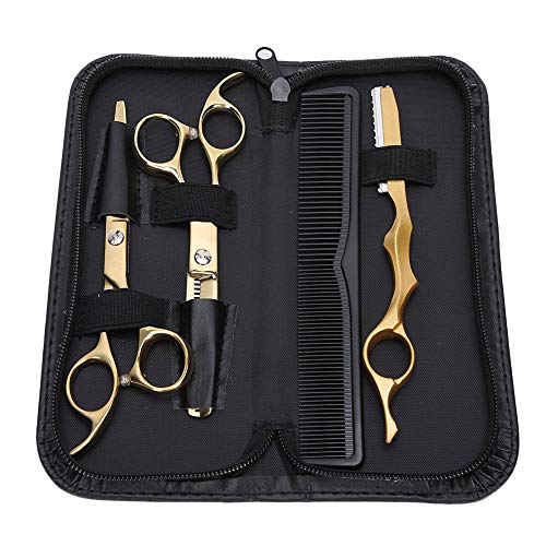 Friseurscheren-Set für Männer und Frauen, Flachscheren Zum Haarschneiden, Ausdünnungsscheren Zum Haarausfall, Professionelles Haarstyling-Toolkit für Zuhause, Salon, Friseur von Sonew