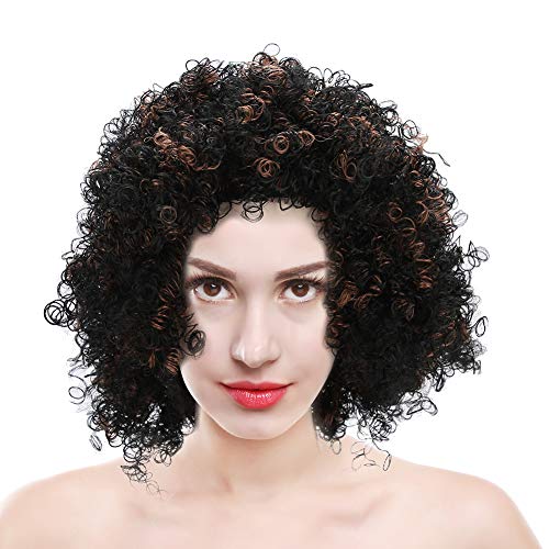 Hair Wig Hair Curly Afro Wig Short Curly Wig for Party Cosplay with Bangs Shoulder Length Hair Care Shoulder Length Wig von Sonew