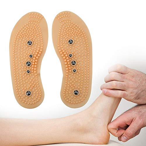 Magnetische Einlegesohlen, Fußtherapie Müdigkeit Linderung Akupressur Schuhe Einlegesohlen Gesundheitswesen Fußmassage Einstellbare Größe Einlegesohlen Schuh für Männer Frauen(41-45) von Sonew