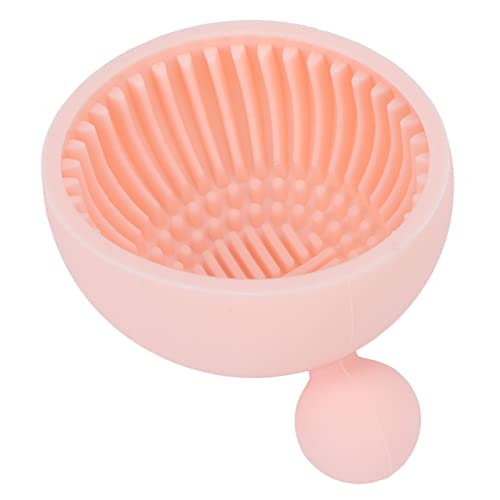 Rosa Make-up-Pinsel, Reinigungsschale für Frauen-Schönheitswerkzeug, Mat Home Tragbarer Flexibler Silikon-Kosmetikpinsel-Reiniger Scrubber von Sonew