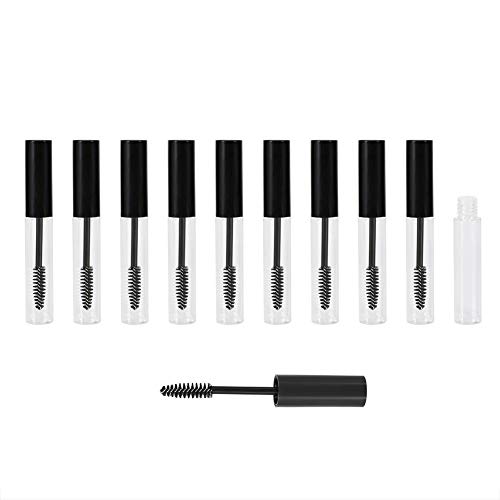 Sonew 10 Stück 10 ml Leere Mascara Tube, Nachfüllbare Mascara Tube mit Wimperntusche Wimpernwachstum Öl Tube Container mit Wimpernbürste von Sonew