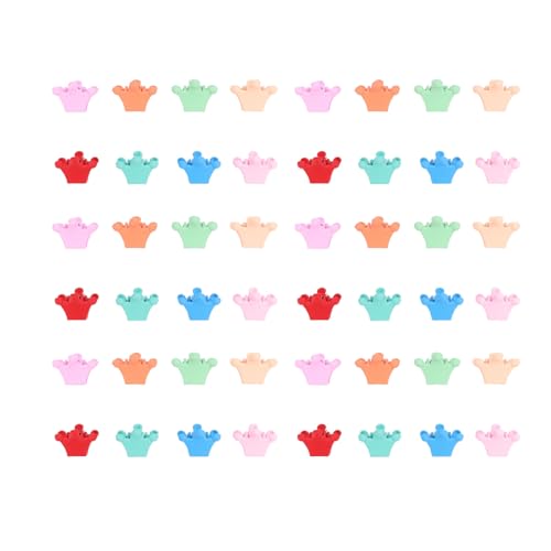 Sonew 100 Stück Mini-Haarklammern, Niedliche Kleine Haarklammern in Kronenform, Bunt, Starker Halt, Winzige Haarklammern für Frauen und Mädchen von Sonew