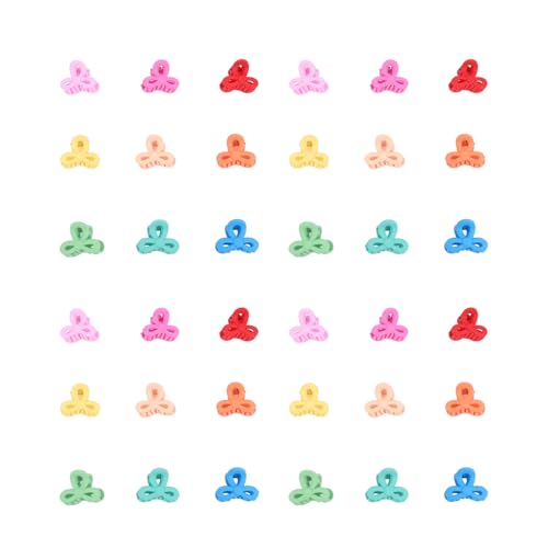 Sonew 100 Stück Mini-Haarklammern, Starker Halt, Kleine Blumen-Haarspange, Niedlicher Bunter Haarschmuck für Frauen und Mädchen von Sonew