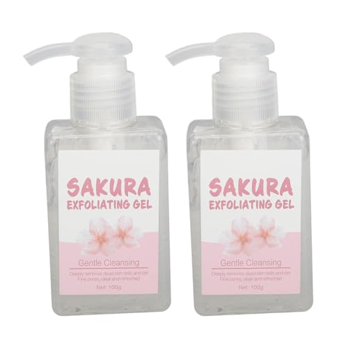 Sonew 2PCS Blossom Peeling-Gel, 2 X 100 G Gesichtswaschgel für Frauen Zur Entfernung Abgestorbener Haut und Tief Feuchtigkeitsspendender Haut, Gesichtsreiniger für die Tägliche von Sonew