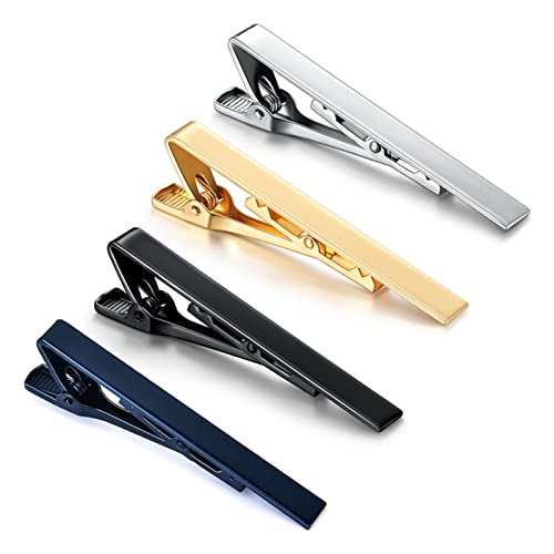 Sonew 4 PCs Krawattenclips für Männer, Modische Elegante Tie Bar für Vater, Ehemann, Freund, Geschäft, Hochzeit von Sonew