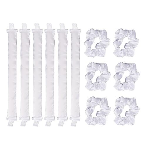 Sonew Locken Ohne Hitzefreie Lockenwickler aus Satin, Kissen Wickler aus Satin, Lockenwickler über Nacht, Flexible Lockenwickler, hitzefreie Locken, für alle Haartypen von Sonew