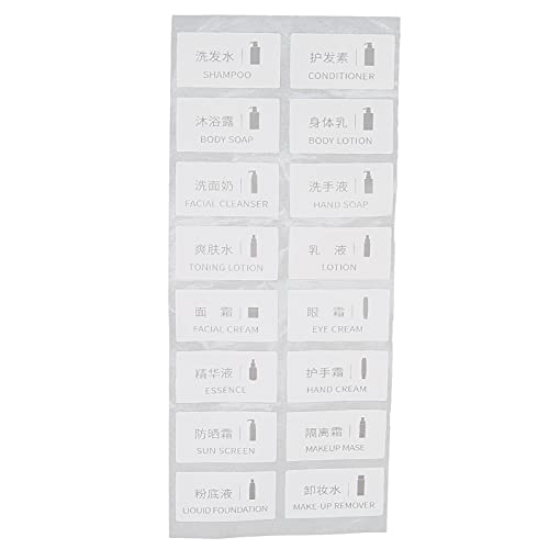 Weiße Aufkleberetiketten, Klebeetiketten Rechteckige Etiketten Aufkleber Zum Nachfüllen von Reisekosmetikflaschen Ducument(11 * 21mm) von Sonew