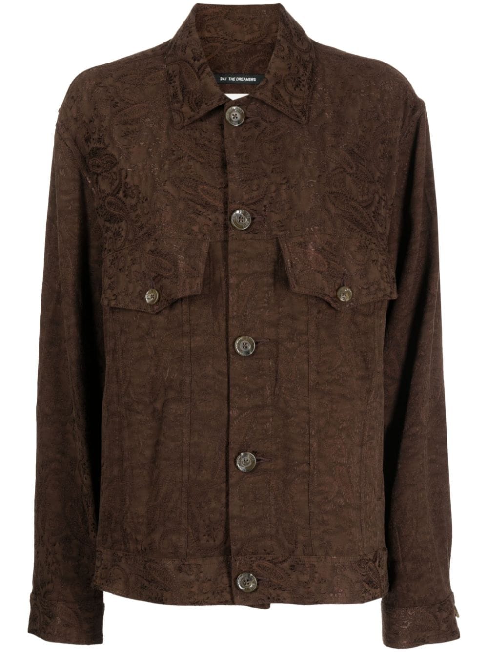 Song For The Mute paisley-jacquard shirt jacket - Braun von Song For The Mute