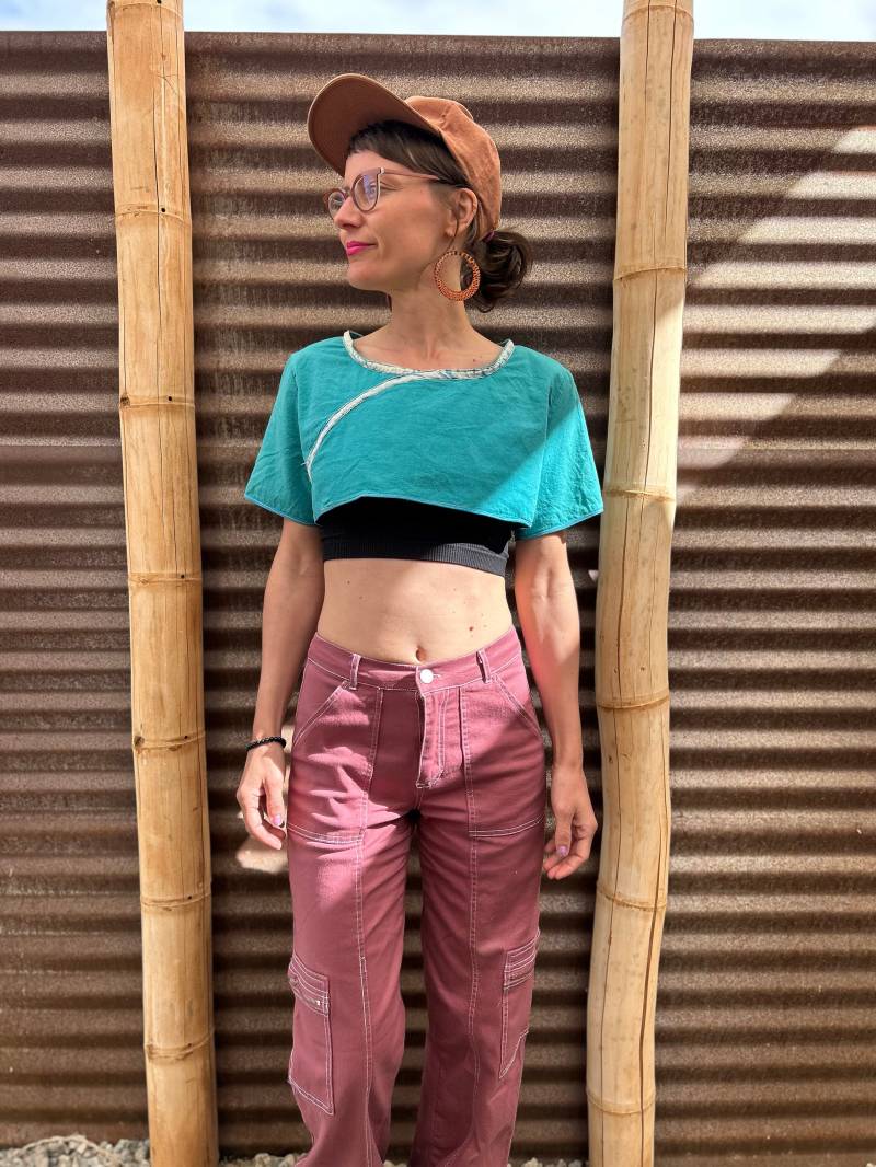 Micro Crop Top - Himmelscollage von SongbirdandRose