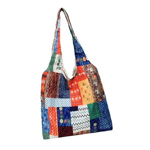 Ästhetische Canvas-Tragetasche, wiederverwendbare Schultertasche, Damen, Freizeit, Urlaub, Einkaufen, Arbeit, Fitnessstudio, ethnische Stile, Stoffbeutel, ethnische Schultertasche mit Innentaschen Ästhetische Canvas-Tragetasche, wiederverwendbare Schultertasche, Damen, Freizeit, Urlaub, Einkaufen, Arbeit, Fitnessstudio, ethnische Stile, Stoffbeutel, ethnische Schultertasche mit Innentaschen von Songelt