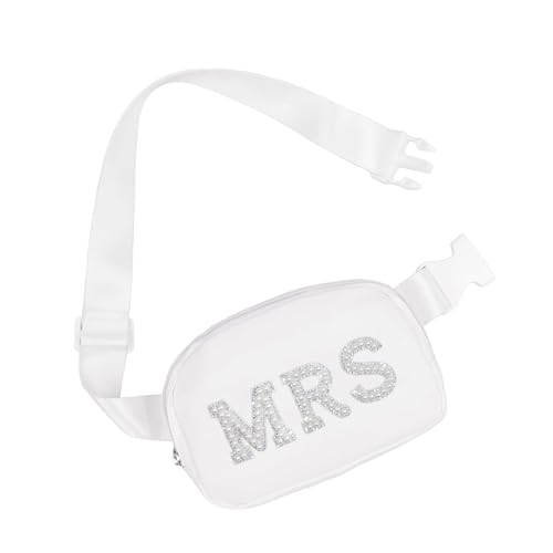 Brautgürteltasche mit Perlen akzentuiert, für Braut, Brautjungfern, formelle Veranstaltungen, Junggesellinnenabschiede, Perlen, Briefe, Hochzeitszubehör, Frau, Einheitsgröße, Mass Beauty von Songelt