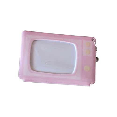 Cartoon-Fotokarten-Hülle, Kartenschutz mit Metallkette, wasserabweisend, 7,6 cm Hülle für Tasche, Charm, Fotokartenhülle, a von Songelt