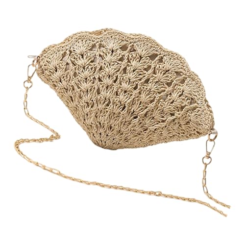 Damen Sommer Stroh Geflochten Crossbody Tasche mit Schultergurt Gewebt Strand Handtasche Handgemachte Geldbörse Geldbörse Schultertaschen Strandtasche, beige, One Size Damen Sommer Stroh Geflochten Crossbody Tasche mit Schultergurt Gewebt Strand Handtasche Handgemachte Geldbörse Geldbörse Schultertaschen Strandtasche, beige, One Size von Songelt
