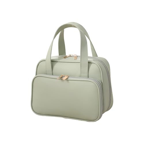 Einfache Kosmetiktasche, große Kapazität, Hautpflege-Aufbewahrung, Kulturbeutel, Reise-Waschen, Hand-Make-up, Kulturbeutel, einfaches Waschen, Reise-Kosmetik für Damen, lichtgrün, Mass Beauty von Songelt