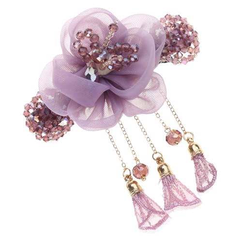 Einzigartige Blumen-Haarspange für Damen, Pferdeschwanz-Halter, lange Quasten, zarte Haarnadel für Damenmode und Cosplay, einzigartige Haarspange von Songelt