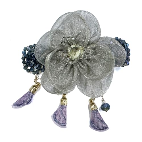 Einzigartige Blumen-Haarspange für Damen, Pferdeschwanz-Halter, lange Quasten, zarte Haarnadel für Damenmode und Cosplay, einzigartige Haarspange von Songelt