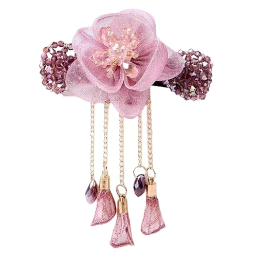 Einzigartige Blumen-Haarspange für Damen, Pferdeschwanz-Halter, lange Quasten, zarte Haarnadel für Damenmode und Cosplay, einzigartige Haarspange von Songelt